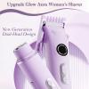 4 in 1 Bikini Trimmer for Women, Upgrade Dual Head Electric Painless Razor, IPX7 Waterproof Wet & Dry Use Electric Razor with Led Light and Display for Nose, Eyebrow, Bikini, Body (Purple) view 2