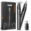 [2025 Upgraded] Body & Nose Hair Trimmer Kit, [All-in-One] Travel Beard Electric Shaver for Men, USB-C Fast Charging, Rechargeable Painless Razor Cordless Waterproof Wet/Dry, Black(Solo) view 1