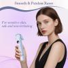 4 in 1 Bikini Trimmer for Women, Upgrade Dual Head Electric Painless Razor, IPX7 Waterproof Wet & Dry Use Electric Razor with Led Light and Display for Nose, Eyebrow, Bikini, Body (Blue) view 4