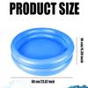 2 Pack Inflatable Pool Foot Bath Basin, Pool Clean Feet Wash Basin Tray with Pump, Pools Entry Ladder Portable Above Ground Pools - Blue view 3