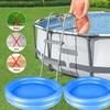 2 Pack Inflatable Pool Foot Bath Basin, Pool Clean Feet Wash Basin Tray with Pump, Pools Entry Ladder Portable Above Ground Pools - Blue view 4