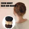 2PCS (20cm/8 Inch) Khaki Hair Donuts Bun Maker Soft Foam Ring Styling Tool for Updos Chignons view 3