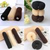 2PCS (20cm/8 Inch) Khaki Hair Donuts Bun Maker Soft Foam Ring Styling Tool for Updos Chignons view 4