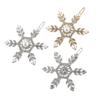 3Pcs Rhinestone Snowflake Hair Clips Pearl Barrettes for Women Holiday Parties view 1