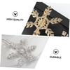 3Pcs Rhinestone Snowflake Hair Clips Pearl Barrettes for Women Holiday Parties view 3