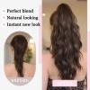 XIXISNOW Curly Ponytail Extension for Women 22'' Synthetic Claw Clip Daily view 3