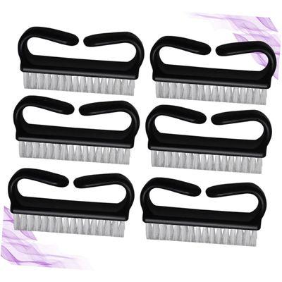 DEARMAMY 6pcs Large Plastic Dust Cleaner Brushes for Home Manicure Fingernail and Furniture Cleaning Tools Comfortable to Hold Design for Dust Removal