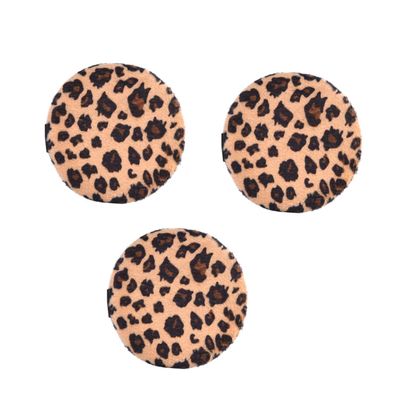NOLITOY Leopard Print Makeup Triangle Powder Puff Round Makeup Sponge Fluffy Powder Pads Puff Random