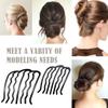 4 Pcs Hair Fork Clip Metal Hair Side Combs for Women, Bun Updo Hair Sticks French Twist Tool view 3