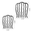 4 Pcs Hair Fork Clip Metal Hair Side Combs for Women, Bun Updo Hair Sticks French Twist Tool view 4