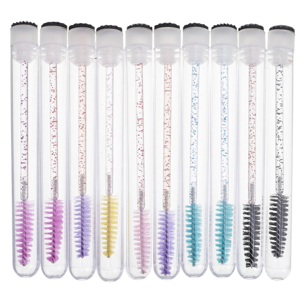 Baluue 30pcs Eyelash Brush Tube Portable Crystal Wands for Eyelash Extension Disposable Makeup Applicators for Travel and Daily Use Spiral Design for Beautiful Lashes
