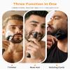 [2025 Upgraded] Beard & Nose Hair Trimmer Kit, [All-in-One] 12 in 1 Rotating Comb, Travel Body Hair Electric Shaver for Men, USB-C Fast Charging, Painless Razor Waterproof Wet/Dry, Black(Pack) view 2