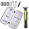 LinMei Mens Electric Shaver Full Body Wet & Dry Shaver, USB-C Fast Charging, IPX5 Waterproof, Cordless Razor for Face, Head, Body Includes Beard Trimmer Attachment (Trimmer+Black-White Travel Box) view 1