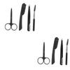 WRITWAA 2sets Eyebrow Grooming Tools Kit Stainless Steel Eyebrow Scissors Tweezers Brush for Precise Trimming and Shaping Skin Friendly Design view 1