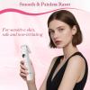 4 in 1 Bikini Trimmer for Women, Upgrade Dual Head Electric Painless Razor, IPX7 Waterproof Wet & Dry Use Electric Razor with Led Light and Display for Nose, Eyebrow, Bikini, Body (White) view 4