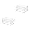ABOOFAN 2pcs Cosmetic Storage Case Desktop Drawer Organizer Desk Organizer Drawer Divider for Makeup view 1