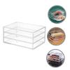 ABOOFAN 2pcs Cosmetic Storage Case Desktop Drawer Organizer Desk Organizer Drawer Divider for Makeup view 4