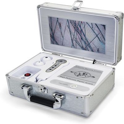 Elitzia Hair Scalp Analyzer HD Screen Microscope Tester Skin Detector 50x/200x Lens Analyzer Scalp Detection Magnifying Hair Scalp Enlargement 9 inch LCD Portable Machine ETW102