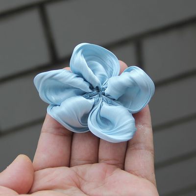 10Pcs 7cm Fashion Elegant Organza Flower For Hair Accessories Artifical Flower (10Pcs Blue)