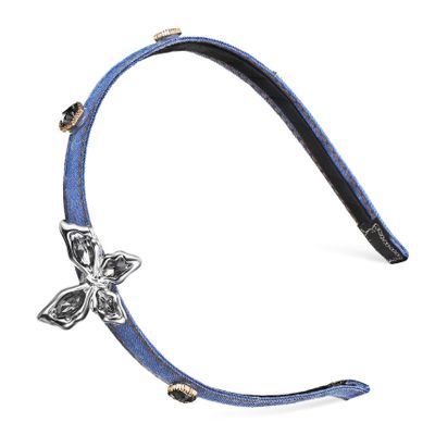 NOLITOY Ladies Headband Butterfly Denim Hair Hoop Women's Hair Styling Accessory