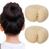 2PCS (20cm/8 Inch) Beige Hair Donuts Bun Maker Soft Foam Ring Styling Tool for Updos Chignons view 1
