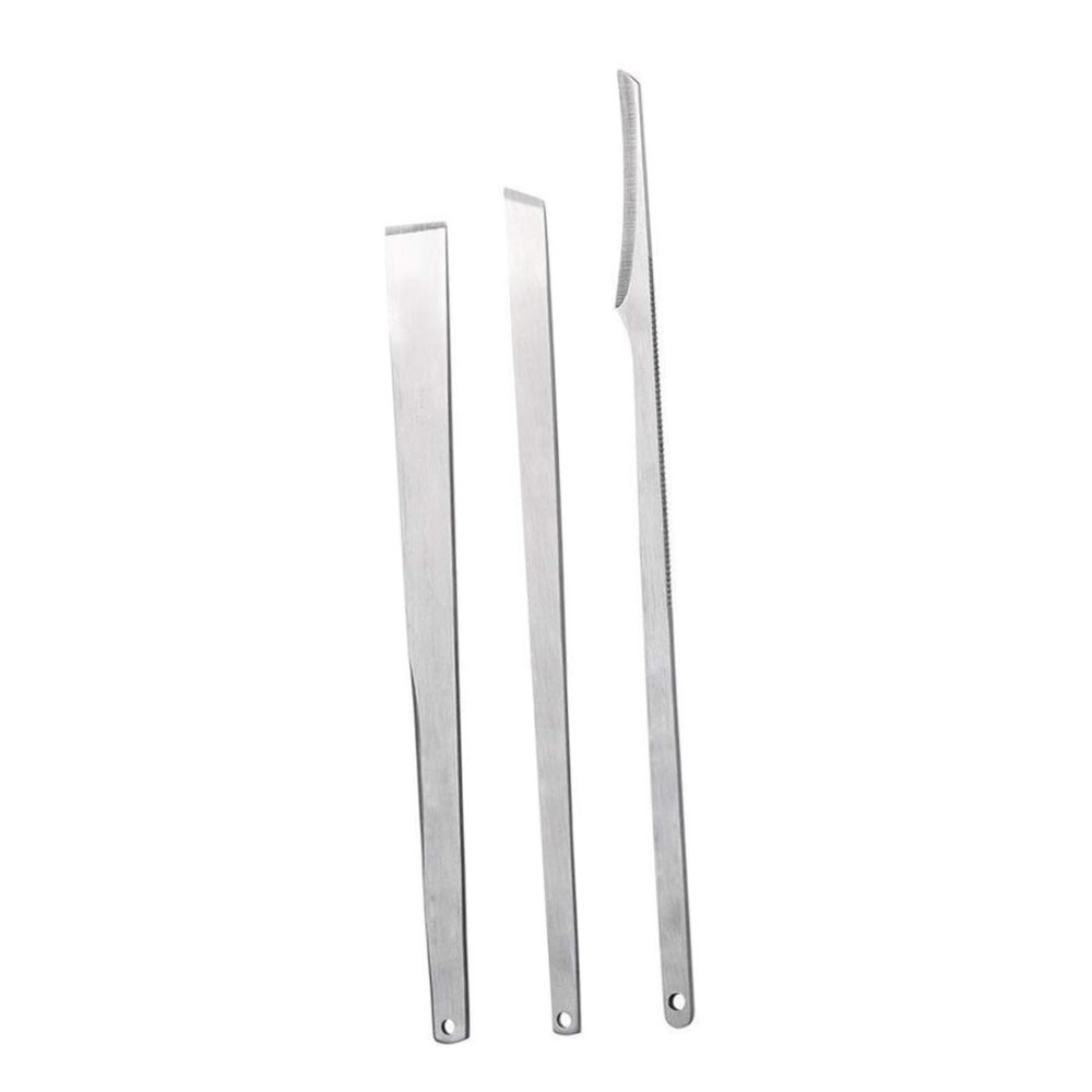 DEARMAMY 3pcs Stainless Steel Pedicure Tools Foot Nail Care Kit Manicure Supplies Cuticle Remover