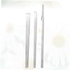 DEARMAMY 3pcs Stainless Steel Pedicure Tools Foot Nail Care Kit Manicure Supplies Cuticle Remover view 3