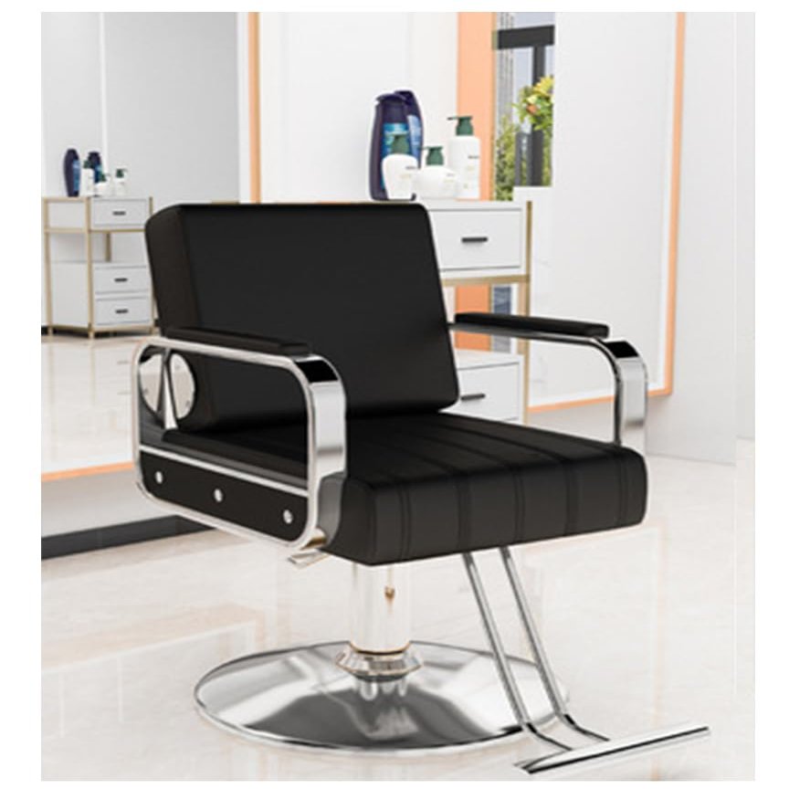 Barber Chair Hair Salon Chair with Heavy Duty Hydraulic Pump,Stainless Steel Footrest,Styling Chair for Beauty Spa Hairdressing Braiding,Black b,C