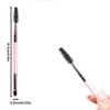 5PCS Pink Dual Angled Brow Brushes, Angled Dual-Ended Brushes for Eyebrows, Shaping & Filling Eyebrow Brush for Powders Waxes Gels view 2