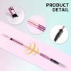 5PCS Pink Dual Angled Brow Brushes, Angled Dual-Ended Brushes for Eyebrows, Shaping & Filling Eyebrow Brush for Powders Waxes Gels view 3
