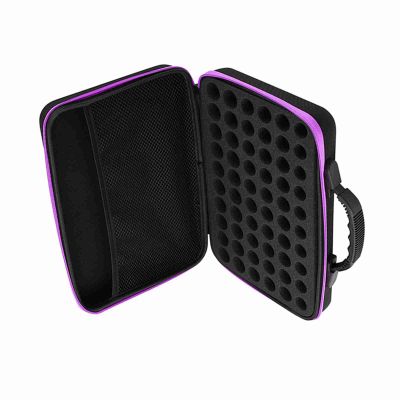Dioche Essential Oil Organizer, Essential Oil Carrying Case Essential Oil Case Essential Oil Travel Case Hard Shell Case 60 Bottles Suitable for Bottles 5ml,15ml, Essential Oils (Purpl e)