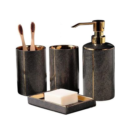 DUYHBAWRS Bathroom Accessories Sets Lotion Soap Dispenser Tumbler Soap Dish Bathroom Deco Accessroy Set Bathroom Accessories