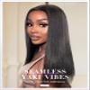 LUVME Yaki Straight Seamless 70g 4Pcs Clip in Hair Extensions Full Max with 16inch Remy Human Hair Clip ins Extensions, Natural Black 100% Real Soft Hair view 2