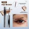 JUDYDOLL 3D Curling Eyelash Iron Mascara -Waterproof, Lengthening, Smudge-Proof, Clump-Free, Ultra Fine, Black & Brown Tubing Mascara, Stocking Stuffers6 Curling Design #02Brown, 0.07oz) view 2