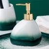 DUYHBAWRS Ceramic Bathroom Accessories Shampoo Dispenser Mouthwash CupToothbrush Holder Toilet Decoration Sets Toilet Organizer view 4