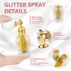 Etercycle Hair Glitter Spray, Gold Body Glitter Extra Fine Face Shimmer Powder, Long-Lasting and Quick-Drying Body Shimmer Sparkly Glitter Gifts for Clothing Stage Festival Rave Prom view 4