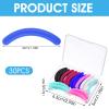 24pcs Eyelash Curler Refills Eyelash Curler Refill Pads Silicone Rubber Lash Replacement Pads for Universal with a Clear Storage Box Multi Color view 3