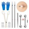 Tongue Nipple Piercing KitSterile Body Piercing Tool Set With Piercing Needles Clamp Forceps Nipple Ring Piercing Gun Body Jewelry Kit view 2