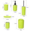 DUYHBAWRS 6Pcs Bathroom Accessories Set Toothbrush Holder Cup Soap Dispenser Dish Toilet Brush Trash Can Plastic Tumbler Cup Washroom Tool(Beige) view 2