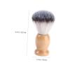 DEARMAMY Beard Brush Natural Wooden Handle Synthetic Bristles Beard Care for Wet Dry Shaving view 3