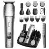 HOOICB Beard Trimmer for Men, Cordless Hair Clippers with LED Display, All in One Rechargeable Hair Cutting Kit, Waterproof Electric Shavers for Men view 1