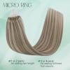 Easyouth Micro Ring Hair Extensions Human Hair Highlight Micro Extensions Human Hair Highlight Light Brown and Blonde Micro Bead Hair Extension Real Human Hair Long Straight Hair 22 Inch 57g 50s view 3