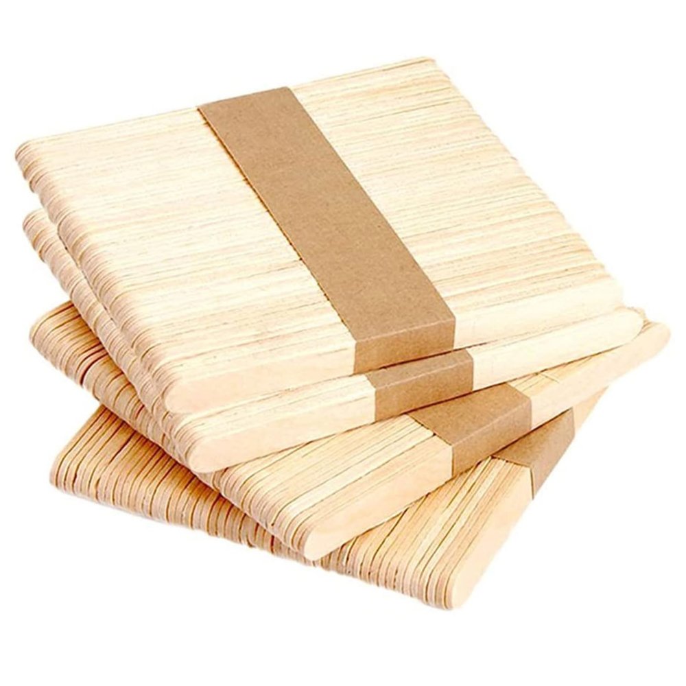 200PCS Wax Stick for Hair Removal, 5.9 Inch Wooden Disposable Waxing Sticks, Wax Applicator for Body Hair Removal, Tongue Depressors, Popsicle
