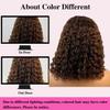 Fronbanis Chocolate Brown Deep Wave Bob Wig Human Hair 5x5 HD Lace Closure Wigs for Black Women Glueless Wear and Go Wigs Human Hair Pre Plucked Curly Bob Wig 180 Density Brazilian Hair 12 Inch view 4