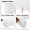3-Slot Cosmetic Organizer With Transparent Lid, Countertop Holder For Cotton Pads, Swabs, Sponges For Bathroom And Vanity view 2