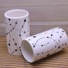 DUYHBAWRS Ceramic Set Five-Piece Bathroom Toiletries Toiletries Set Dispenser Bottle Mouthwash Cup Soap Dispenser view 4