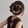 XAGMODSHN Double Layer Lace Trim Hair Scrunchies for Adult Teens Oversized Scrunchy Ponytail Holder Plaids Hairband All Matching view 4
