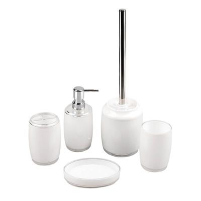 DUYHBAWRS Bathroom Washing Cylinder Five-Piece Set of Household Articles Five-Piece Set(Black)
