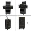 TTeralmon Black Rolling Makeup Case Professional with Hairdryer Holder Lockable Hair Stylist Travel Case with Wheels Cosmetology Case on Wheels view 4