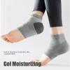 2 Pairs Moisturizing Heel Socks for Dry Cracked Heel Toeless Gel Socks Foot Care Hydration and Repair (Grey, 2 Pairs) view 3